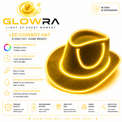 Glowra LED Cowboy Hat