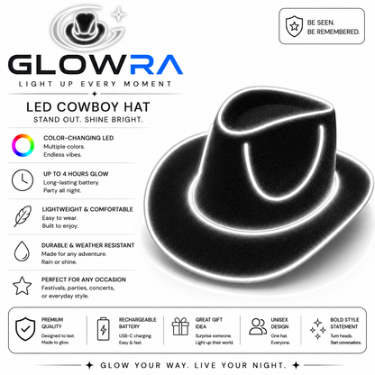 Glowra LED Cowboy Hat