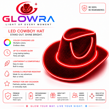 Glowra LED Cowboy Hat