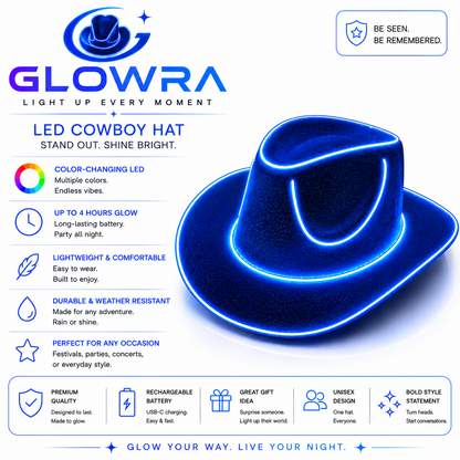 Glowra LED Cowboy Hat