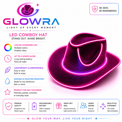 Glowra LED Cowboy Hat